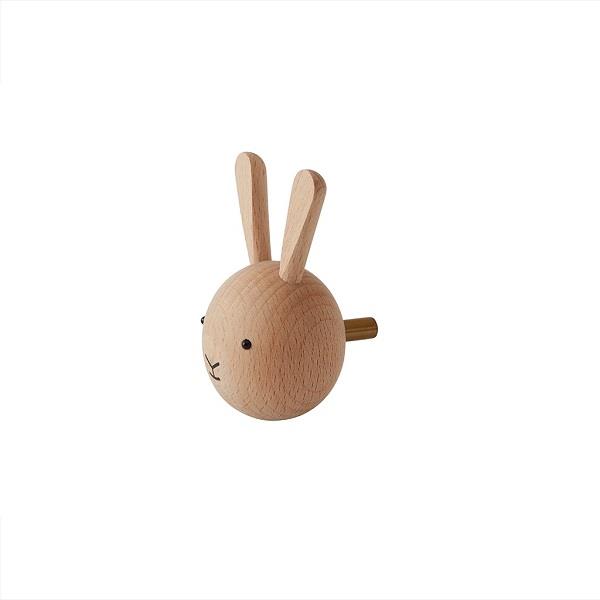 Mini hook - kanin knage til børneværelset fra Oyoy